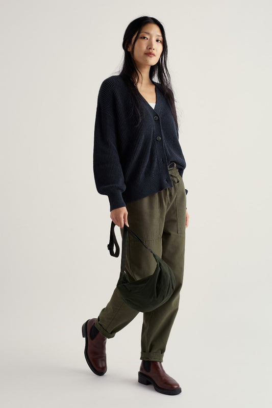 Cardigan en tricot de coton biologique Winding Creek