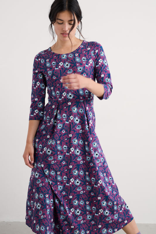 Robe midi Veronica en jersey de coton biologique certifié GOTS