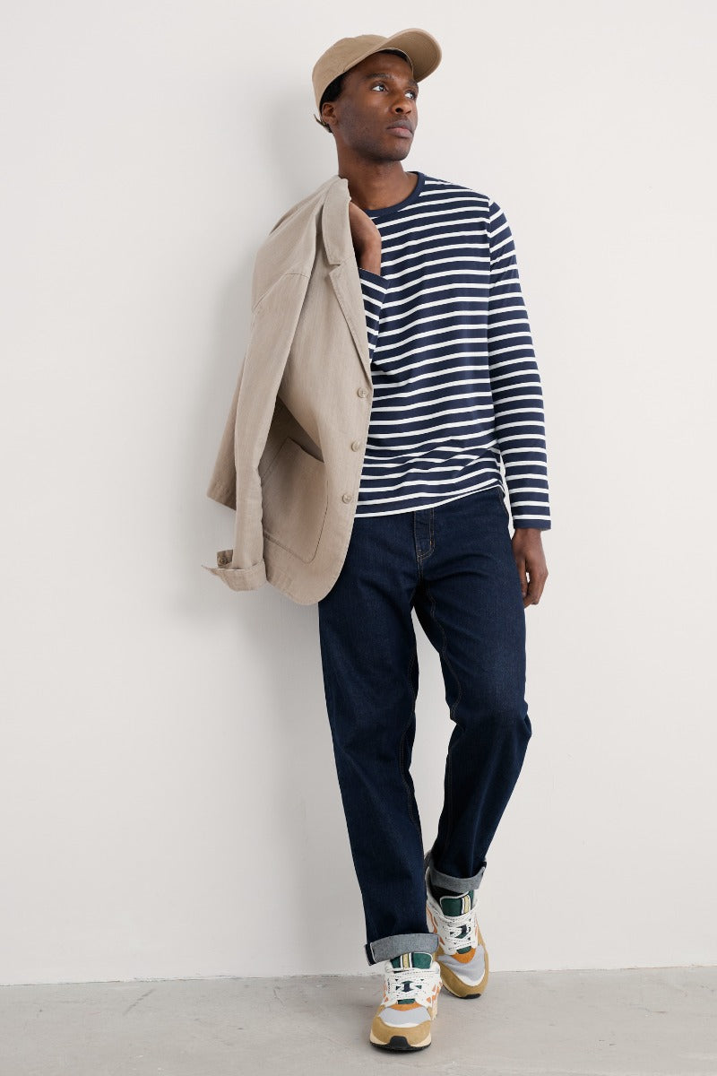 Maglia Uomo a Girocollo Sailor in Cotone Organico Certificato GOTS