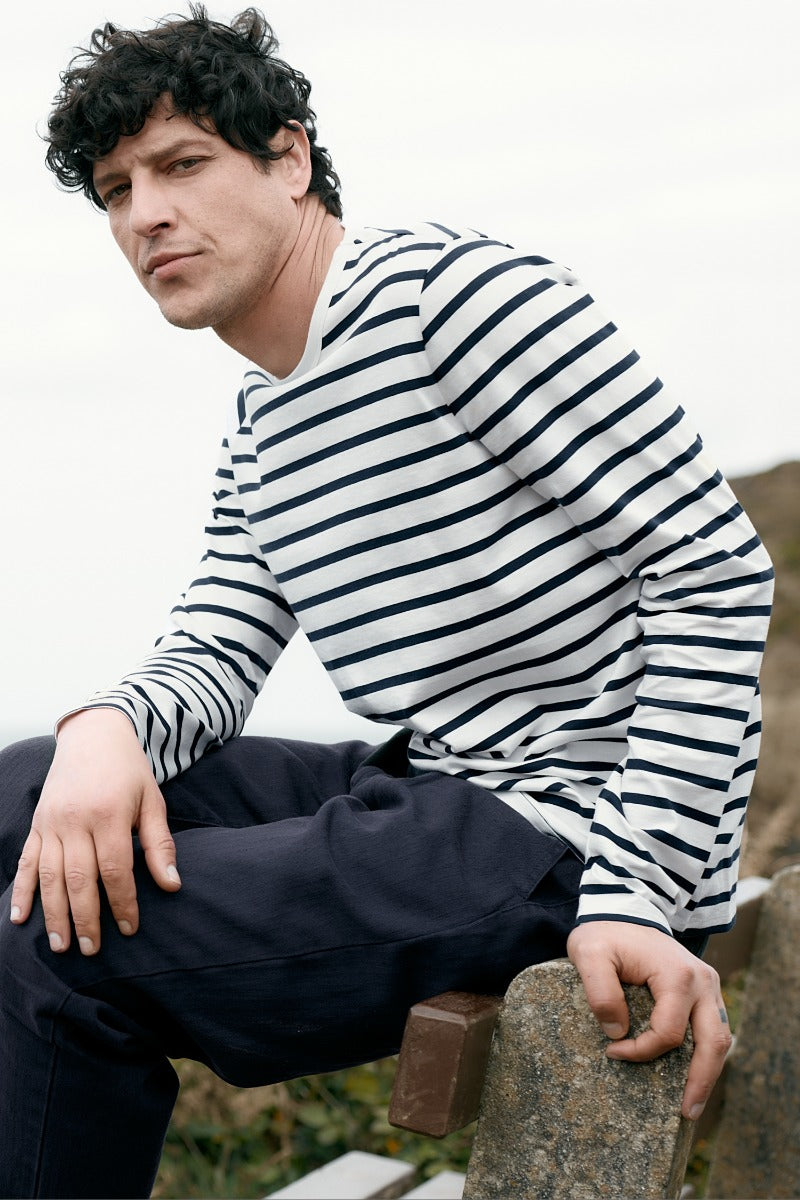 Maglia Uomo a Girocollo Sailor in Cotone Organico Certificato GOTS