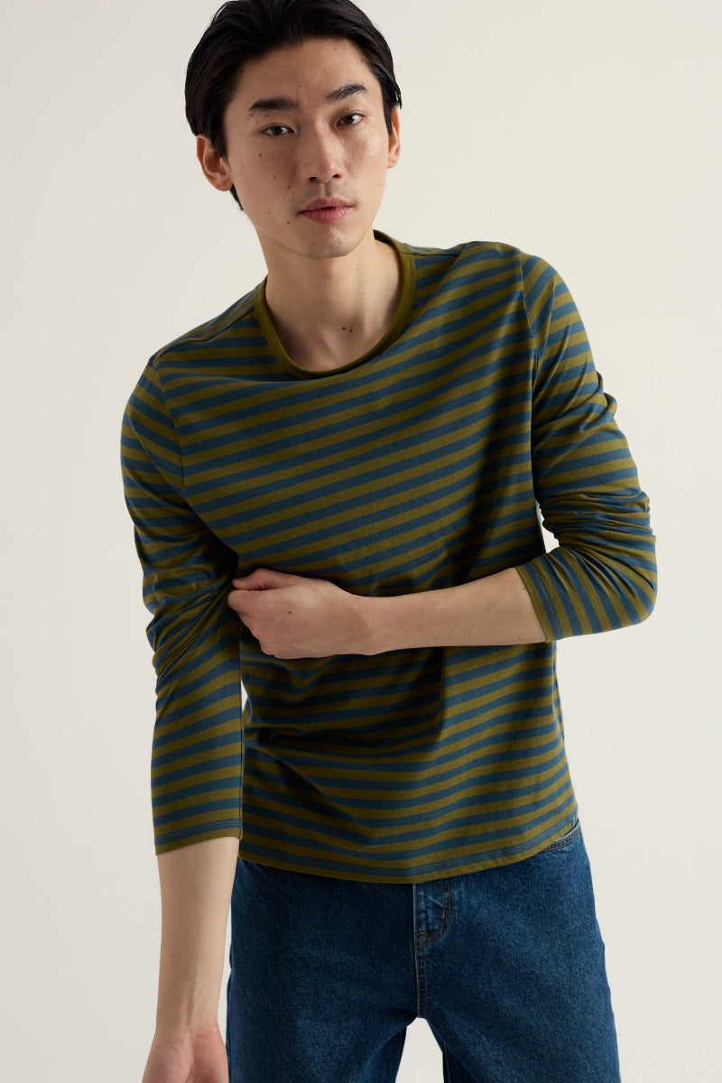 Maglia Uomo a Girocollo Sailor in Cotone Organico Certificato GOTS