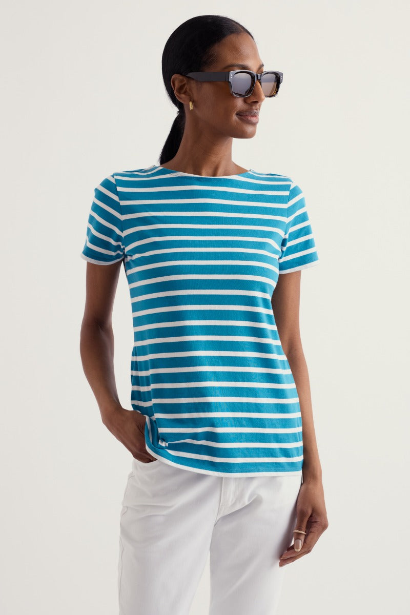 T-shirt Sailor in jersey di cotone biologico certificato GOTS  