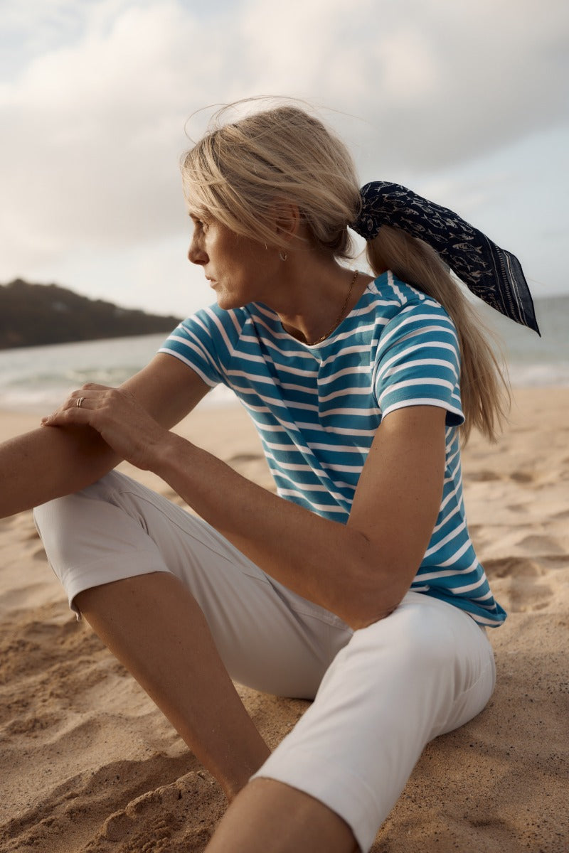 T-shirt Sailor in jersey di cotone biologico certificato GOTS  
