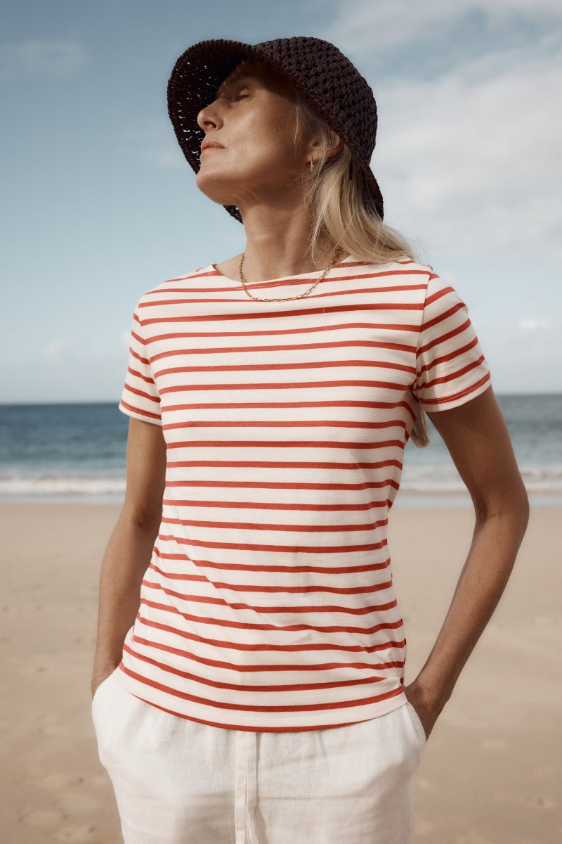 T-shirt Sailor in jersey di cotone biologico certificato GOTS  