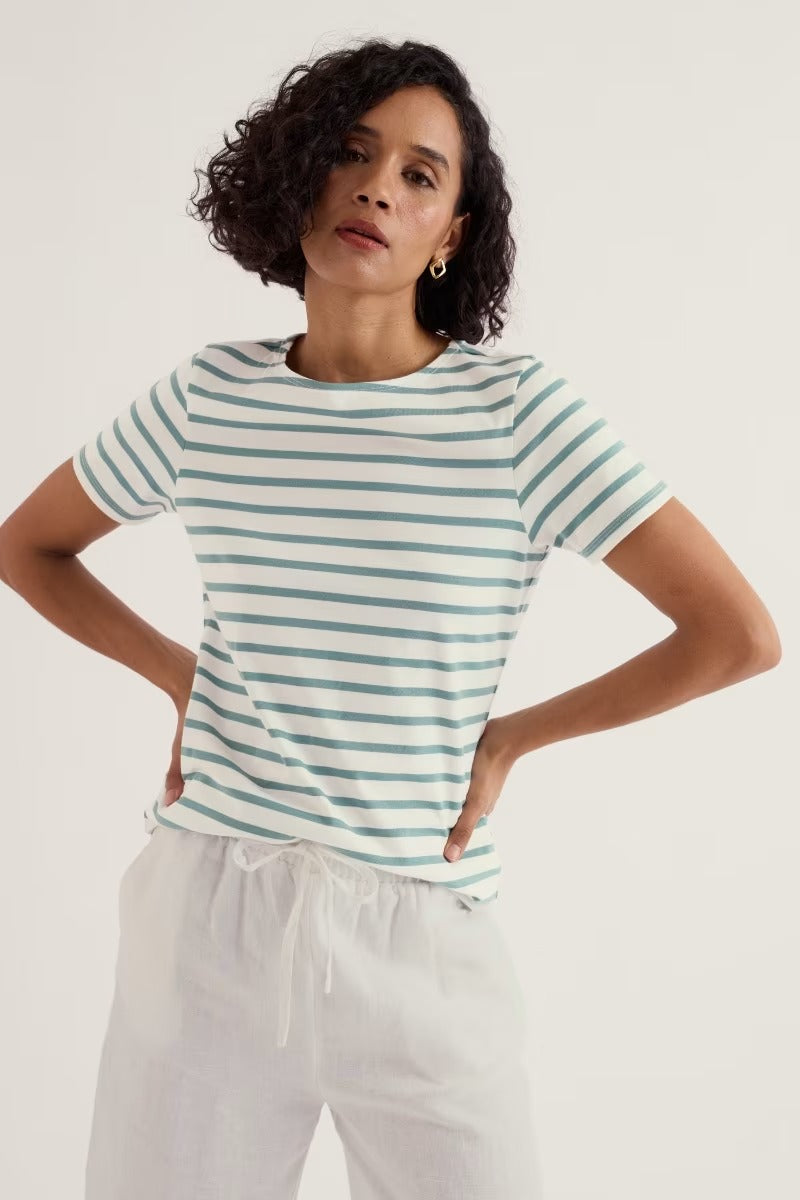 T-shirt Sailor in jersey di cotone biologico certificato GOTS  
