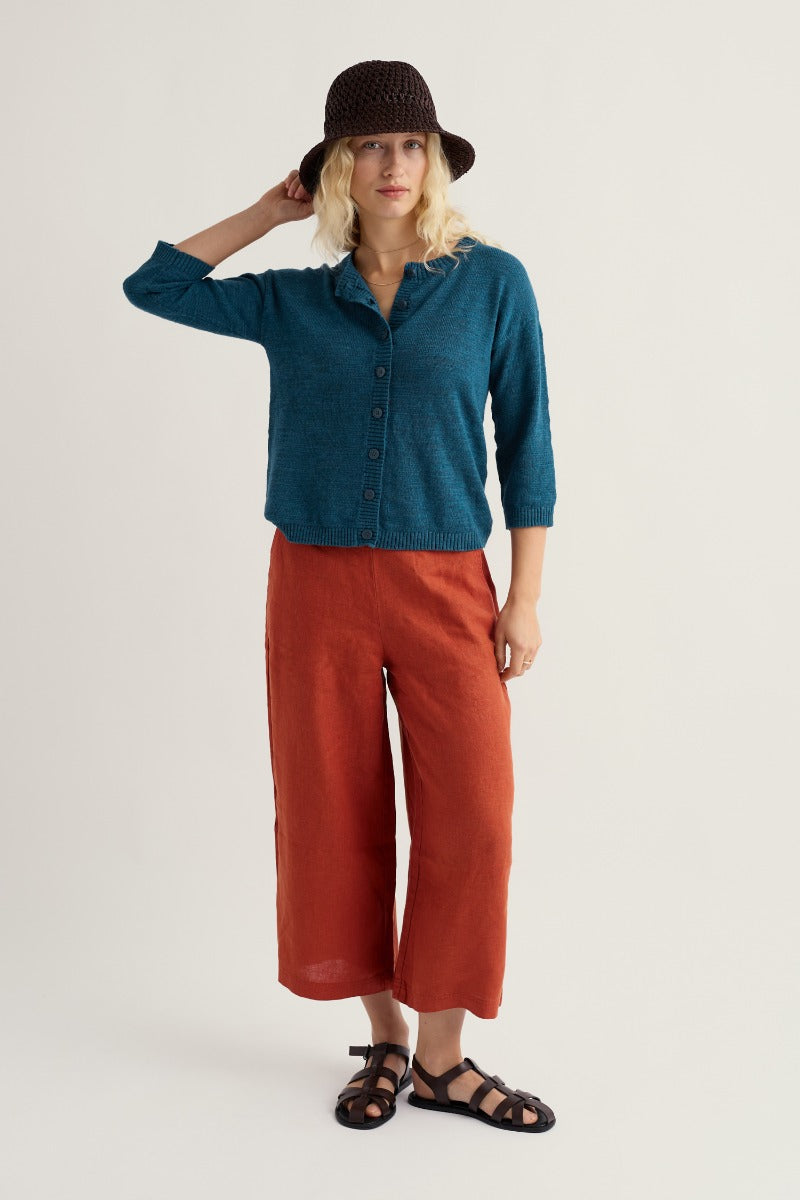 Cardigan en lin et coton biologique Pentire Steps