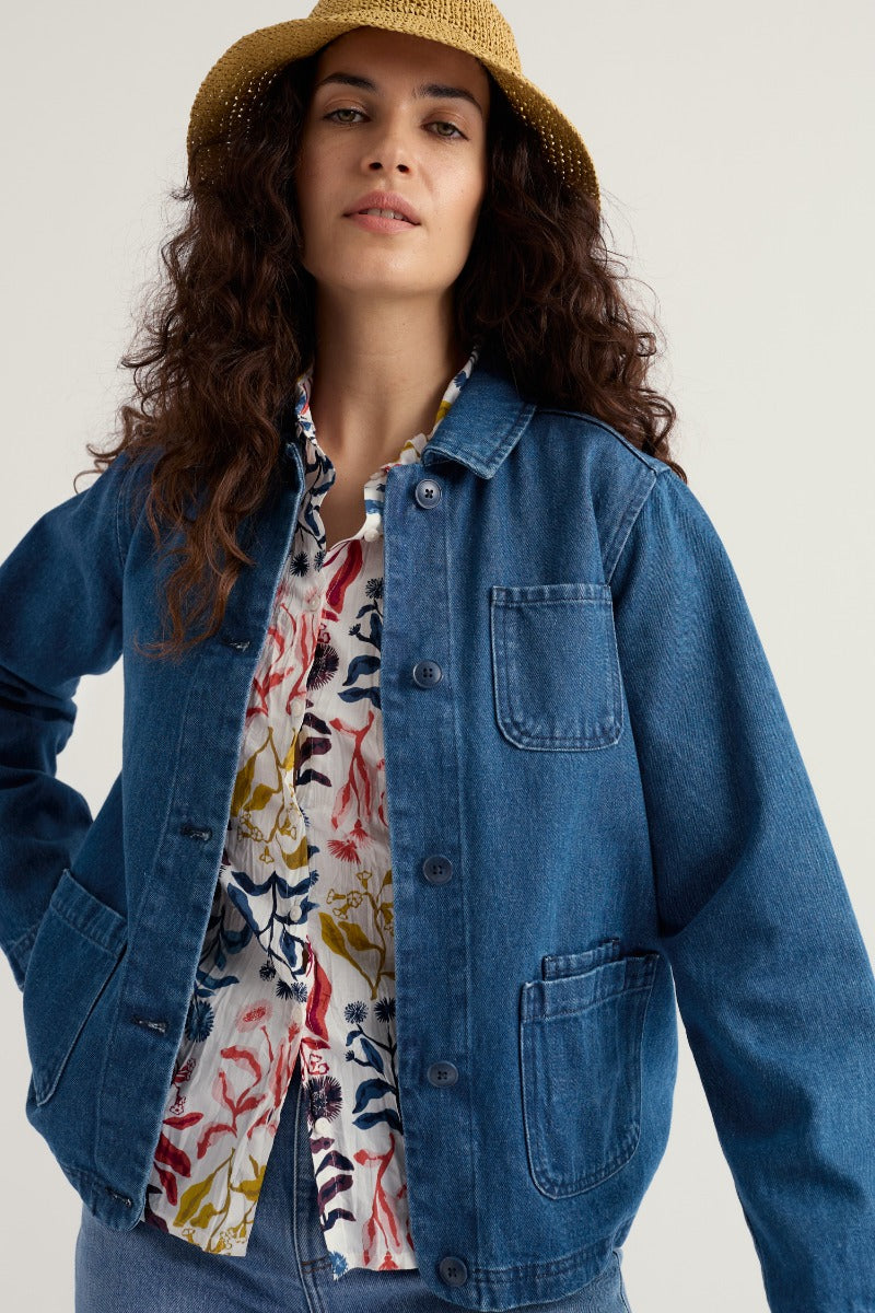 Giacca Reading Rocks in Denim di Cotone Organico