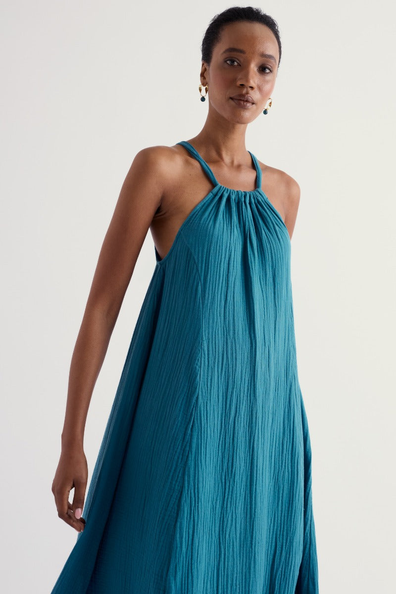 Robe Belowda en double gaze de coton biologique certifié GOTS