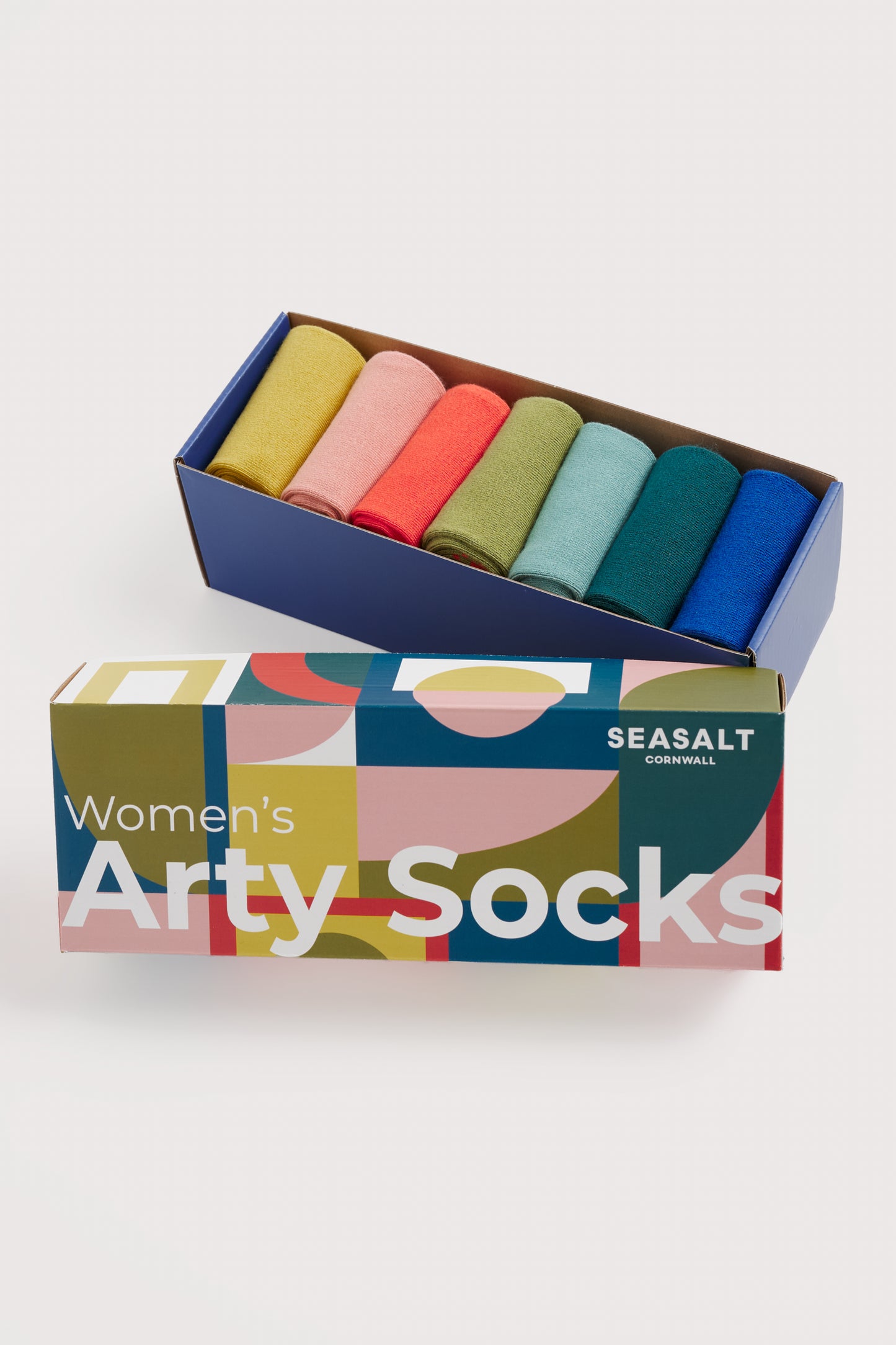 Scatola Regalo con 7 Paia di Calzini Arty Semplici da Donna
