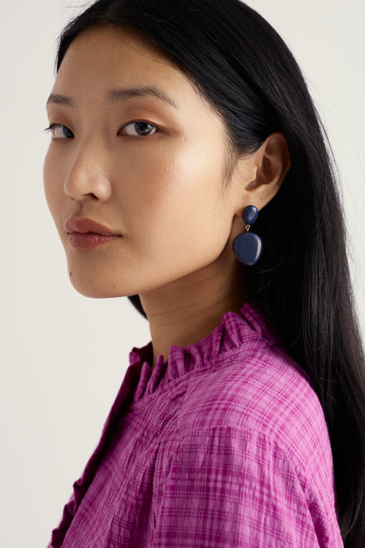 Boucles d'oreilles Perce-neige en résine