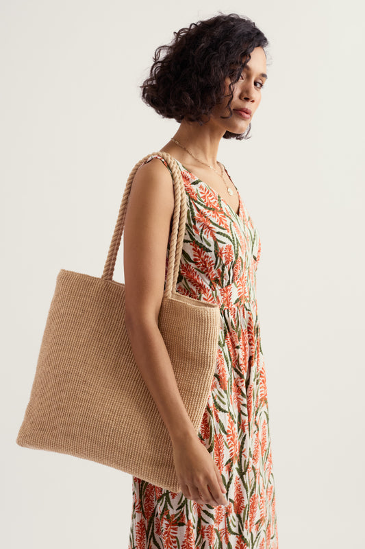 Sac fourre-tout en jute Morwenna