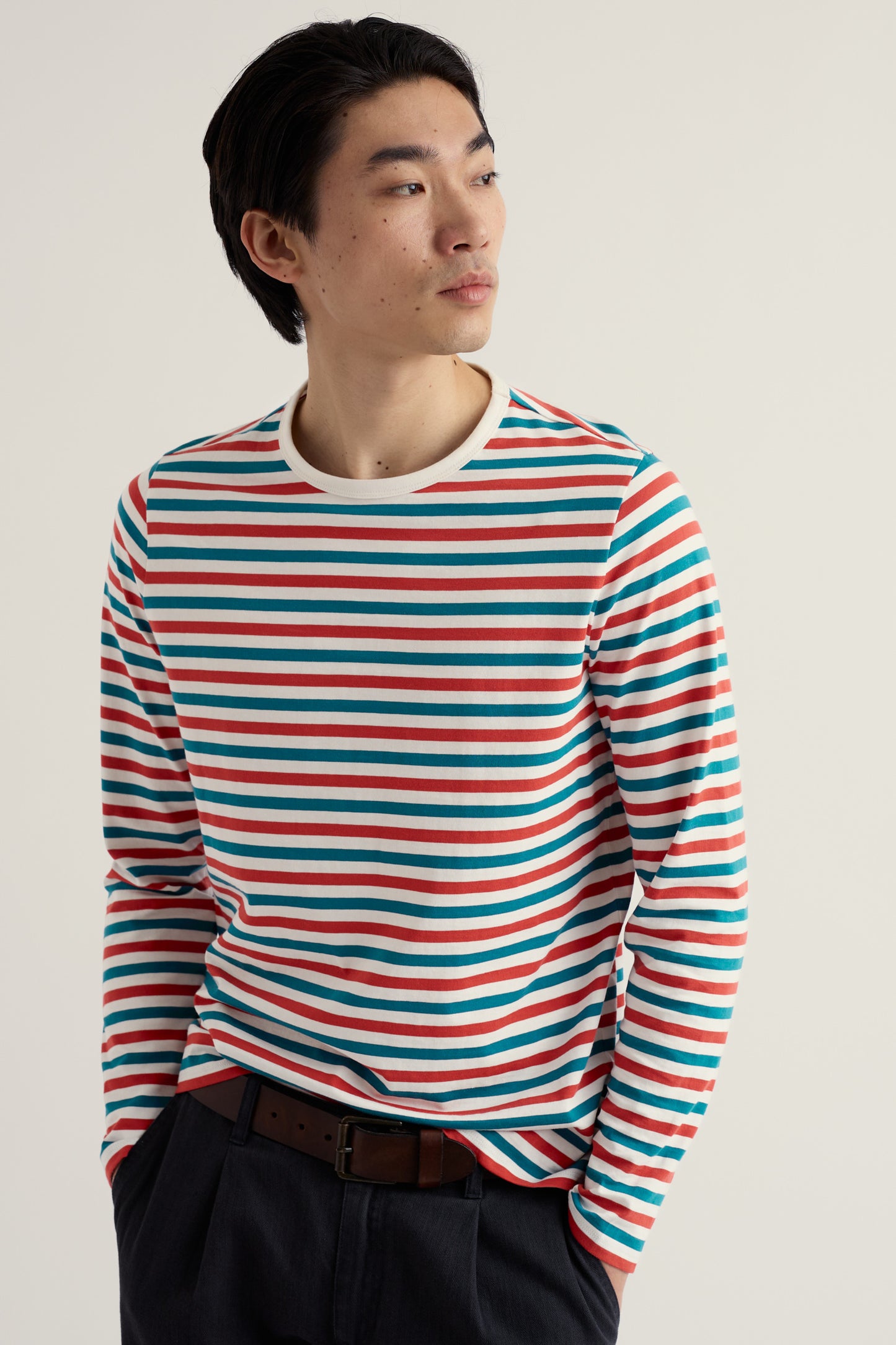 Maglia Uomo a Girocollo Sailor in Cotone Organico Certificato GOTS