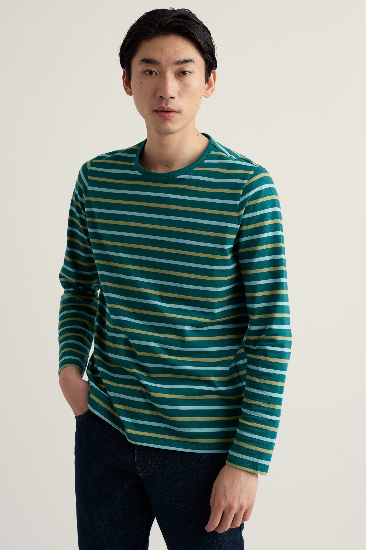 Maglia Uomo a Girocollo Sailor in Cotone Organico Certificato GOTS