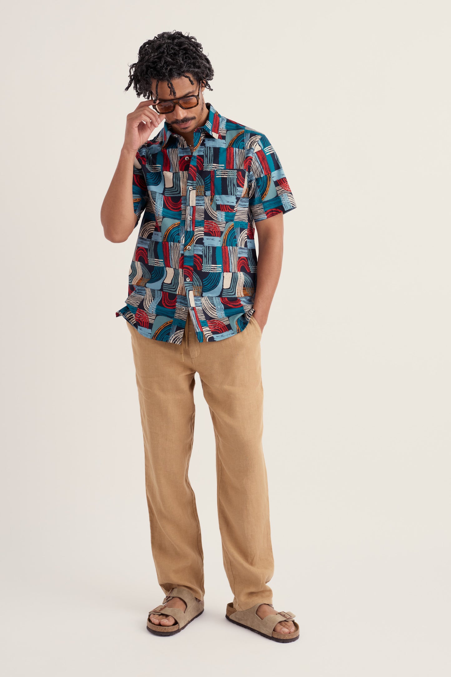Camicia Uomo Maniche Corte Godrev Poplin