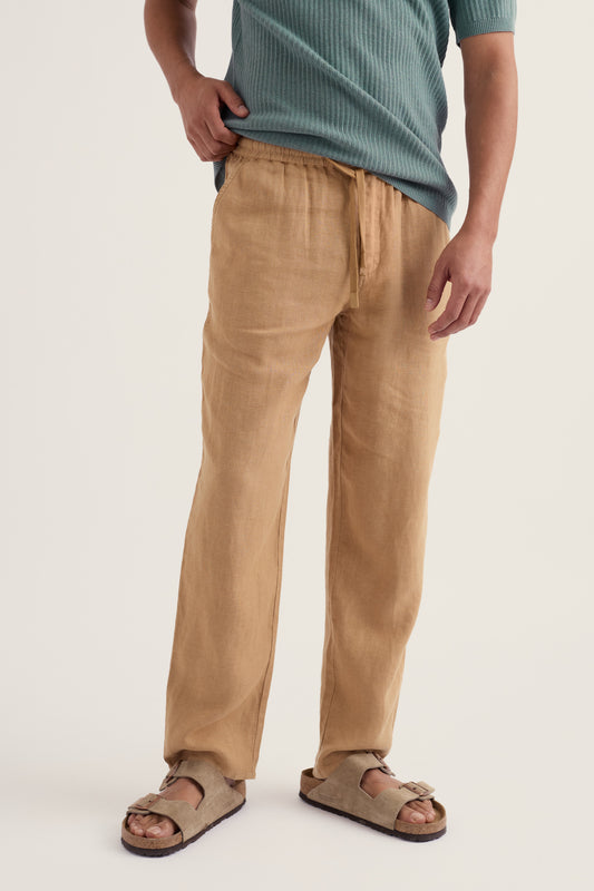Pantaloni Uomo Crewman in Lino con Cintura