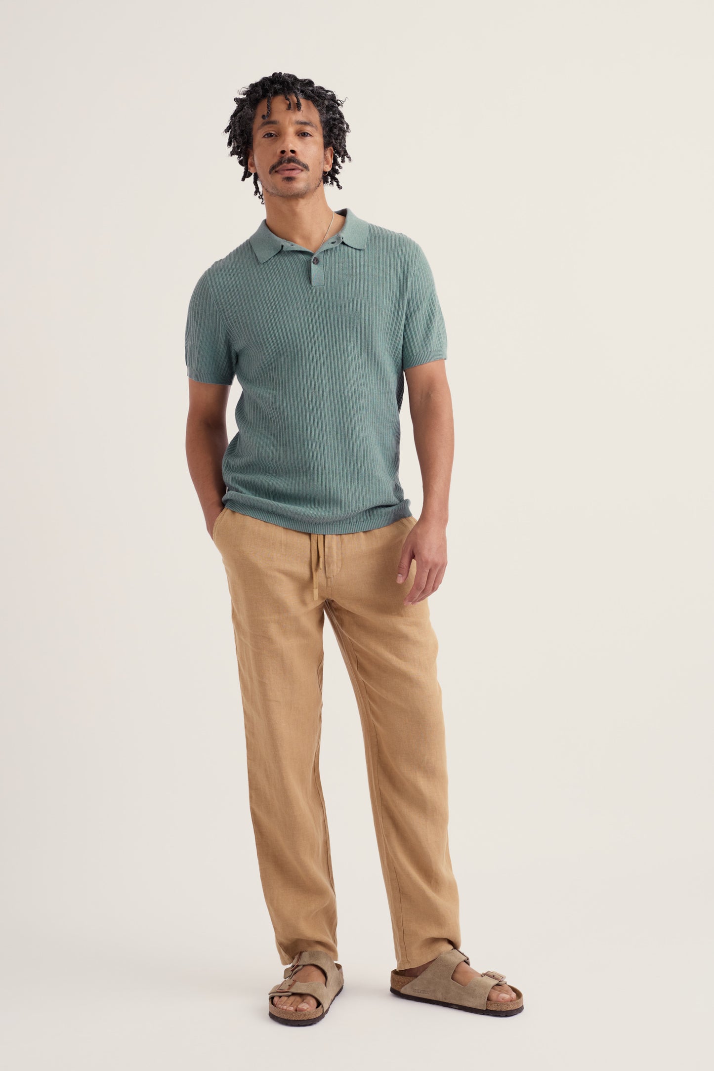 Pantaloni Uomo Crewman in Lino con Cintura