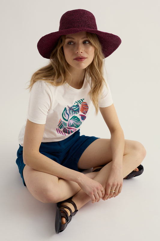 T-shirt en coton biologique à motif imprimé