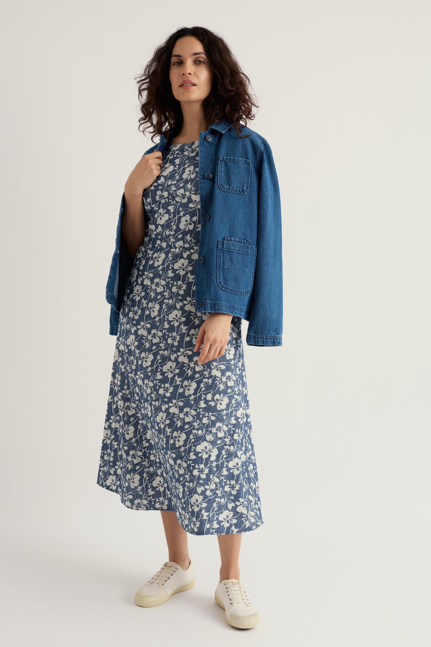 Abito in chambray stampato Fox Path  