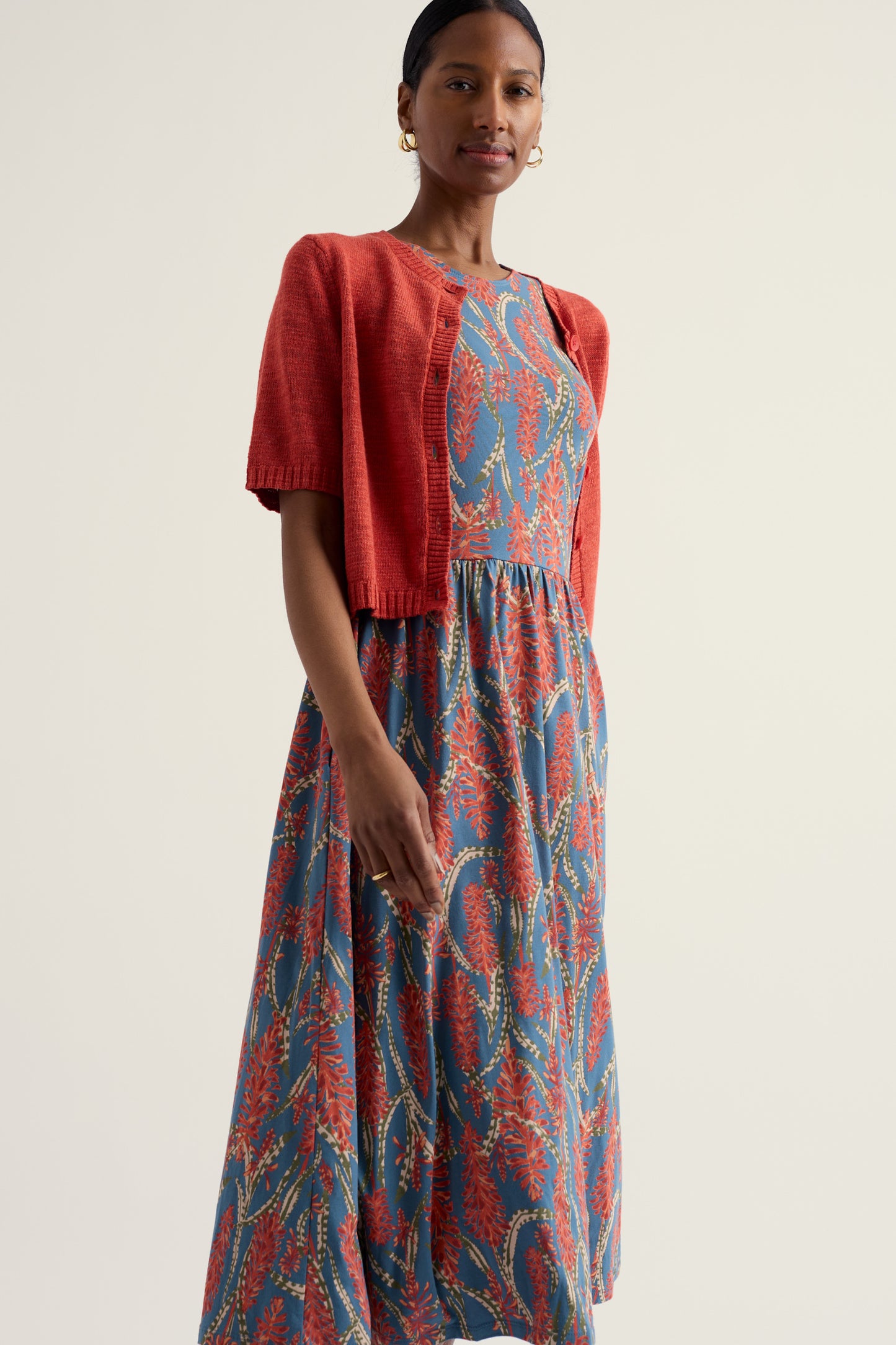 Vestito Porthmeor Wave in Jersey di Cotone Organico Certificato GOTS