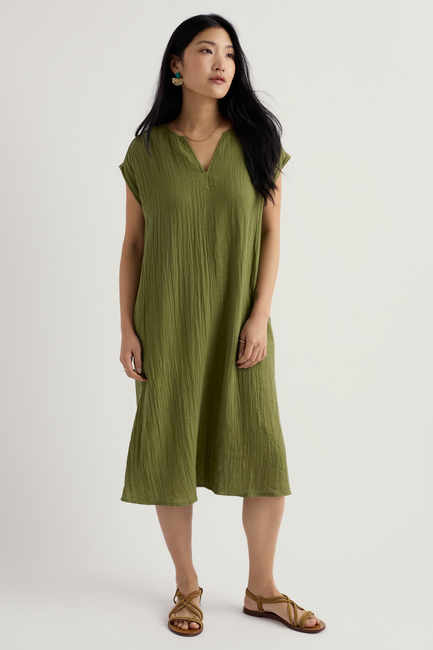 Vestito Sand Patterns in Cotone Organico Certificato GOTS
