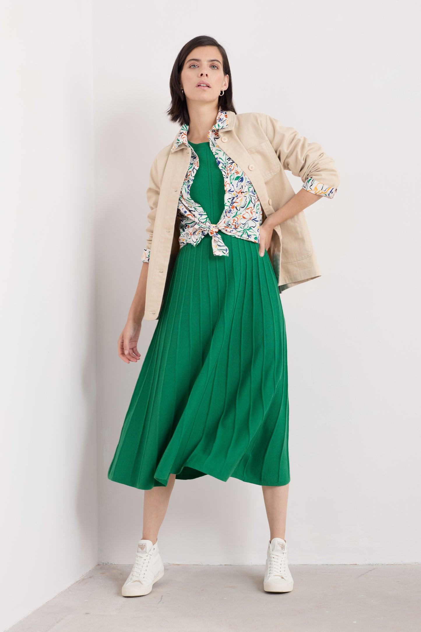 Robe Midi Tricotée Folk Song