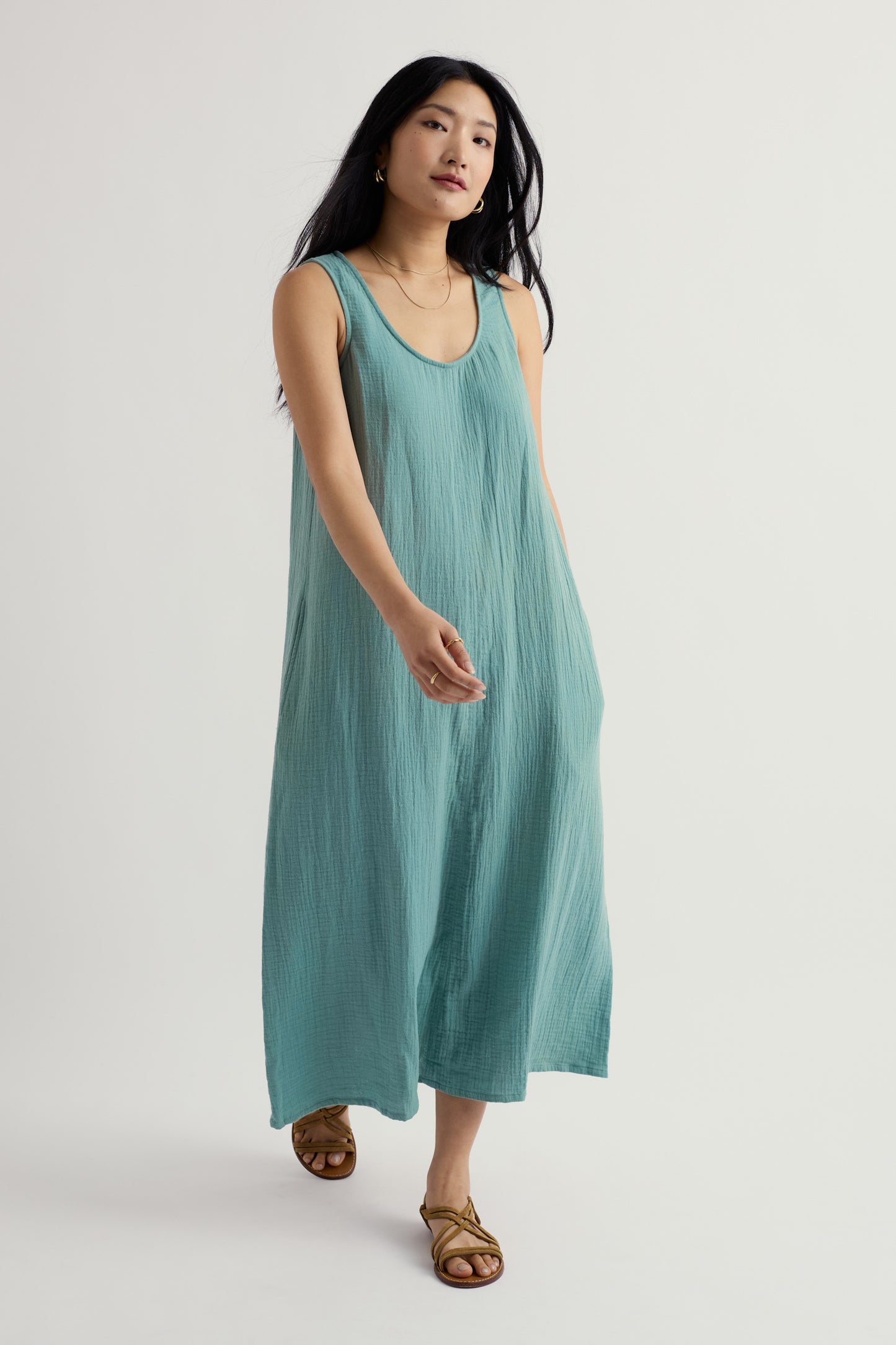 Robe Helleborine au-dessus des chevilles en coton biologique certifié GOTS
