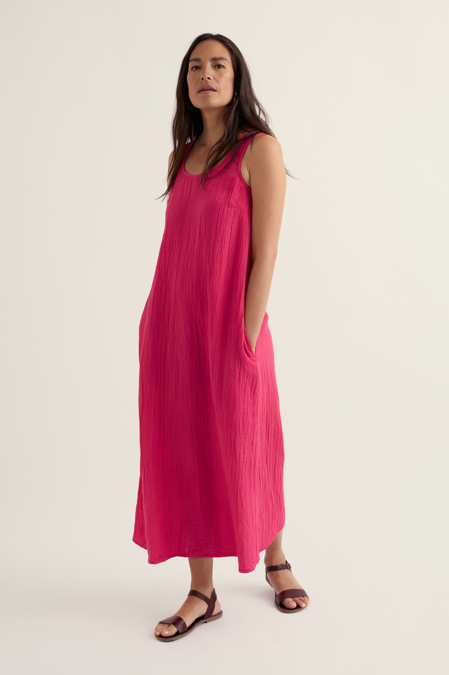 Robe Helleborine au-dessus des chevilles en coton biologique certifié GOTS
