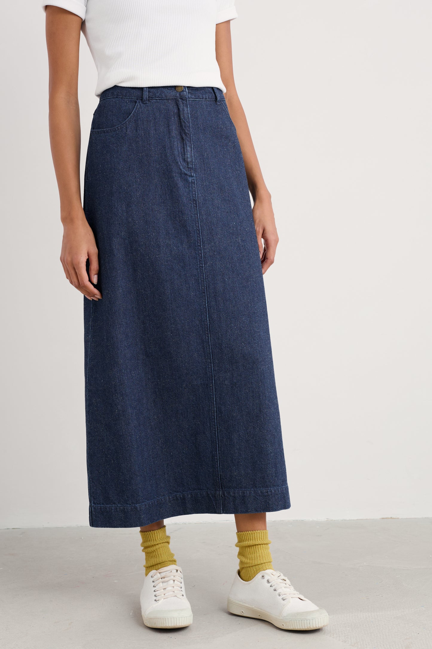 Gonna midi in denim Fruit Tree