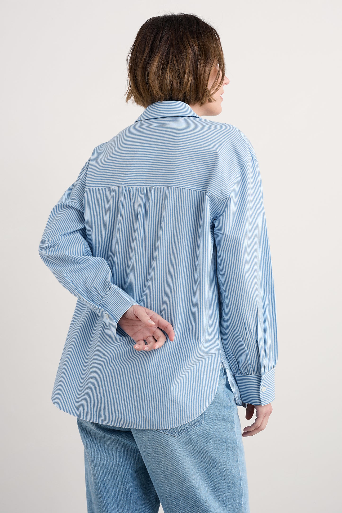 Camicia oversize Sea Path in popeline