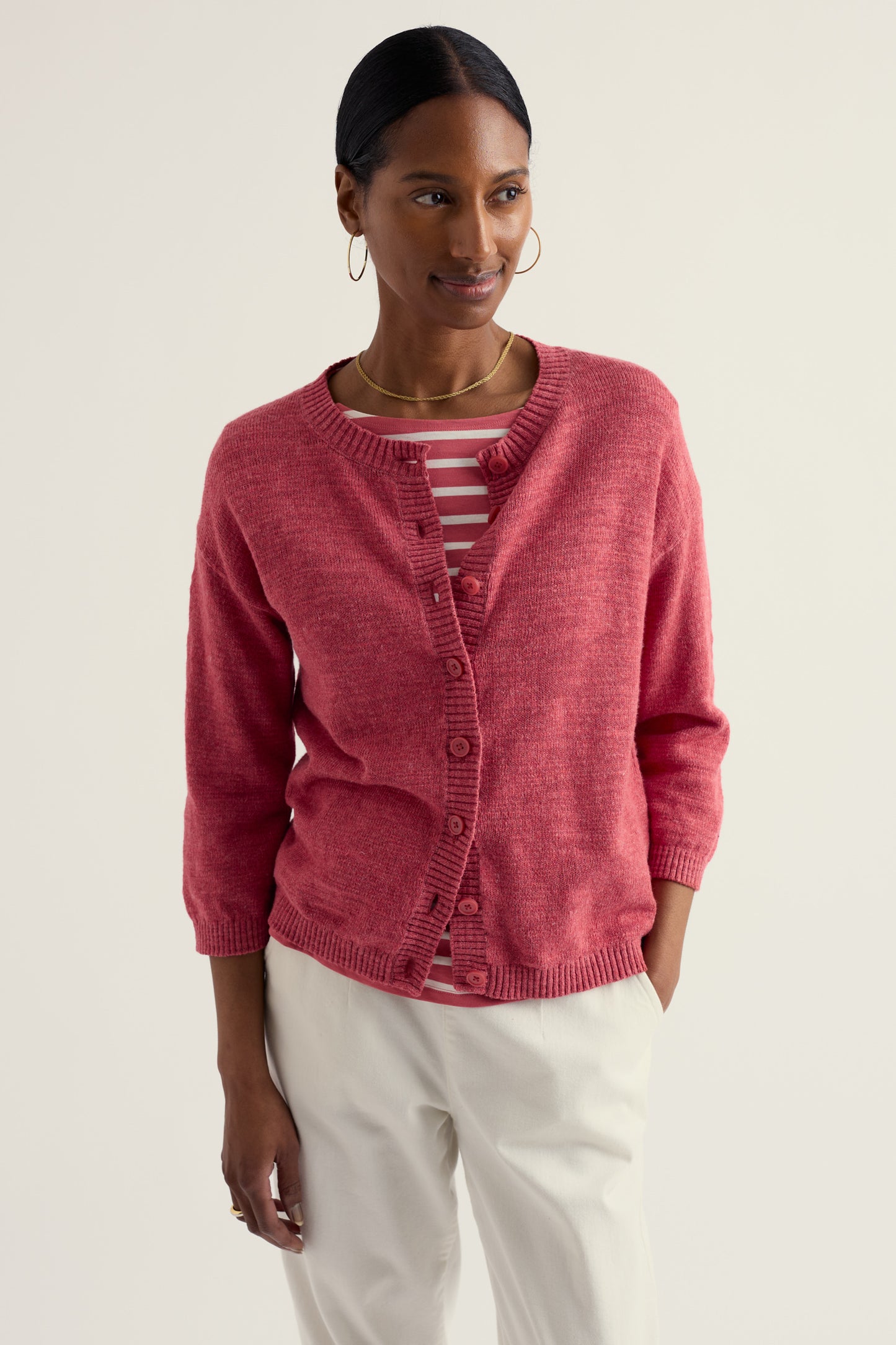 Cardigan en lin et coton biologique Pentire Steps