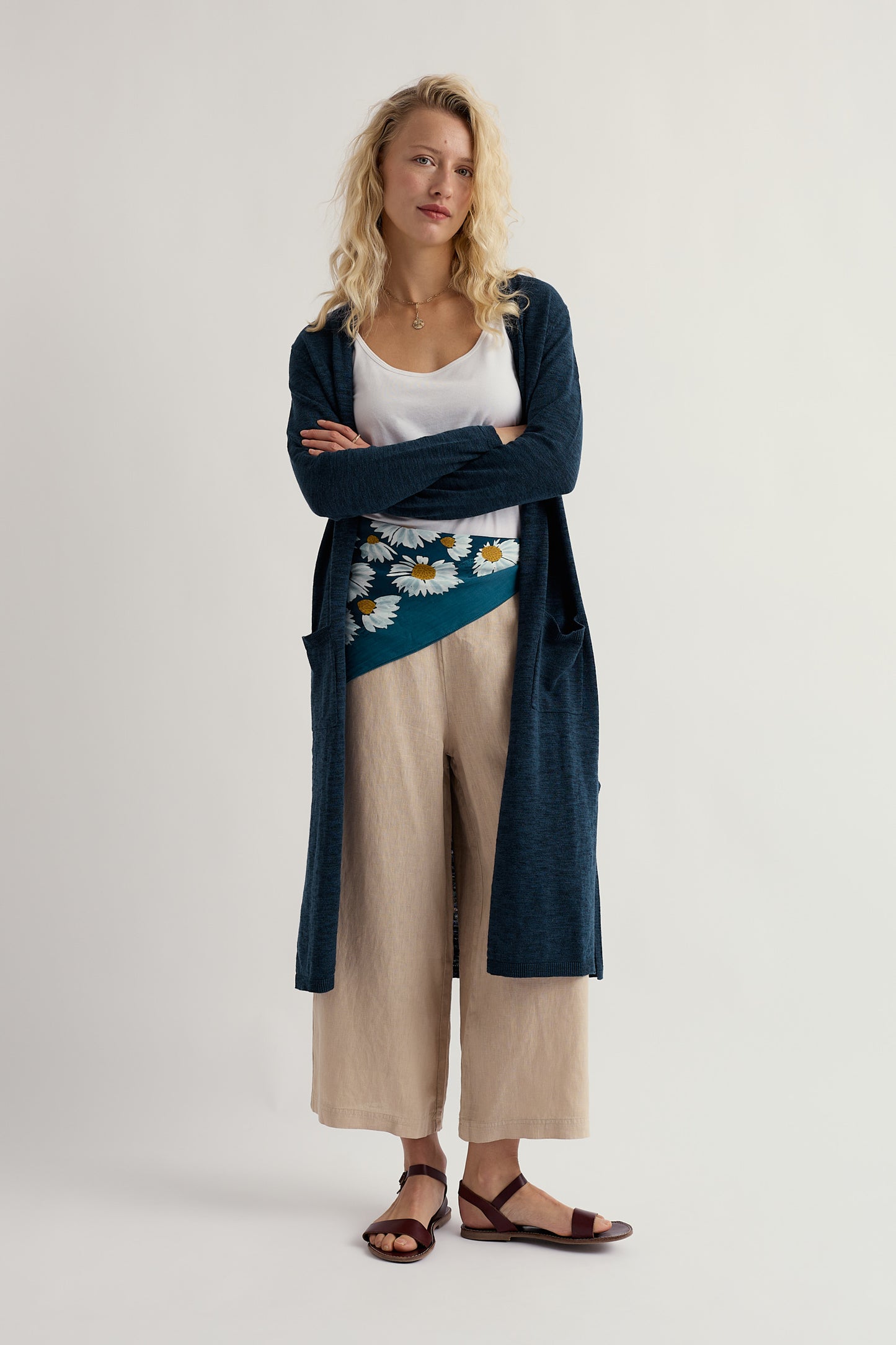 Cardigan Lungo Apple Rose