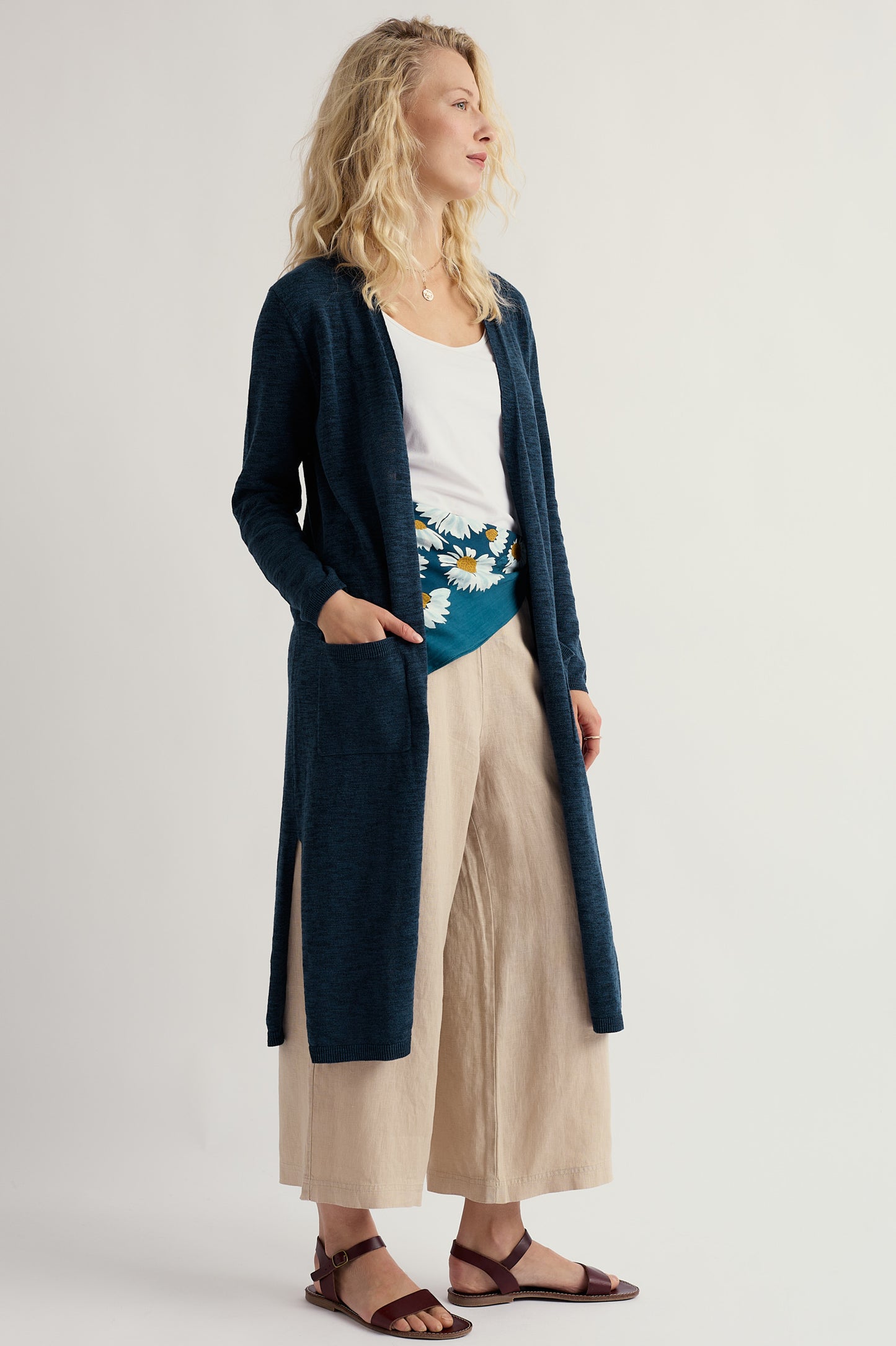 Cardigan Lungo Apple Rose