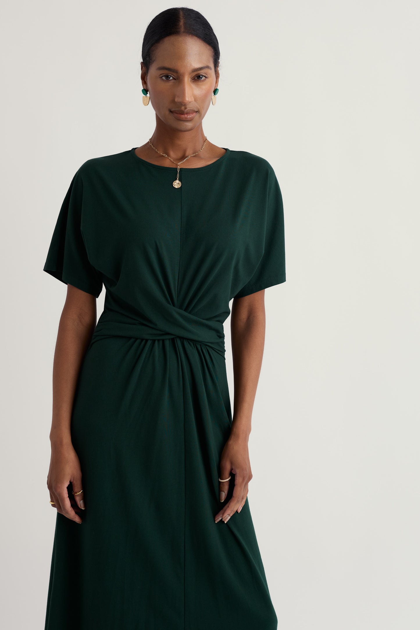 Abito midi in jersey Water Mint  