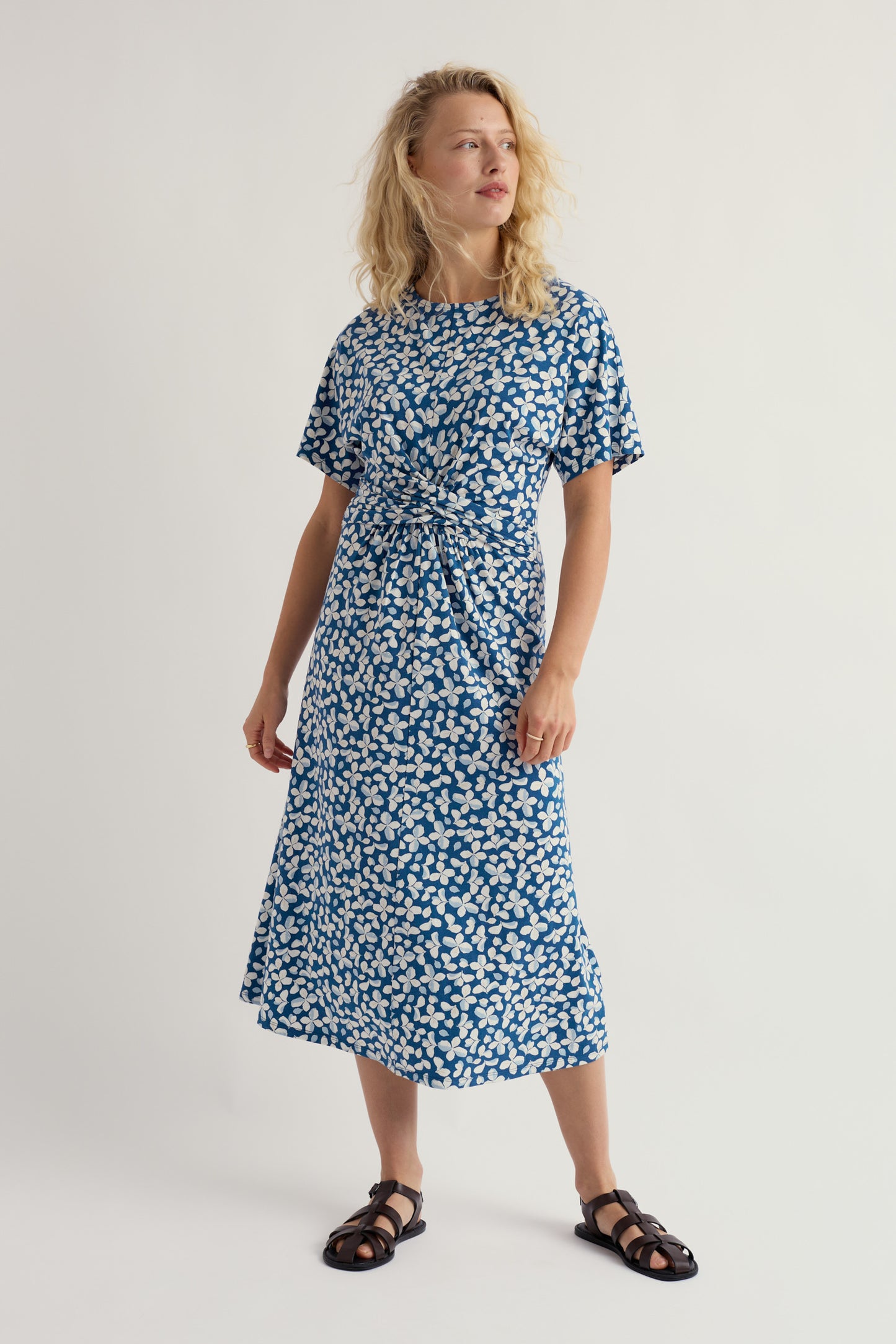 Abito midi in jersey Water Mint  