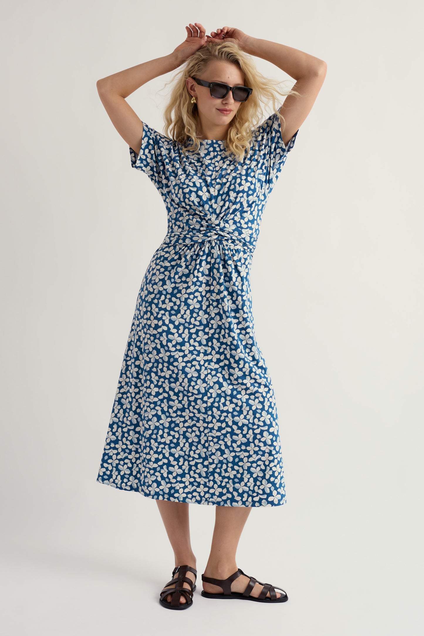 Abito midi in jersey Water Mint  