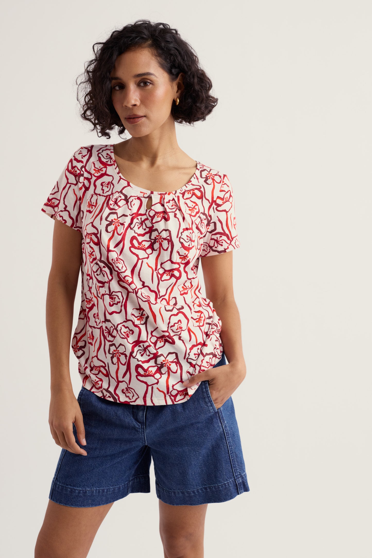 T-shirt Appletree à découpe en trou de serrure