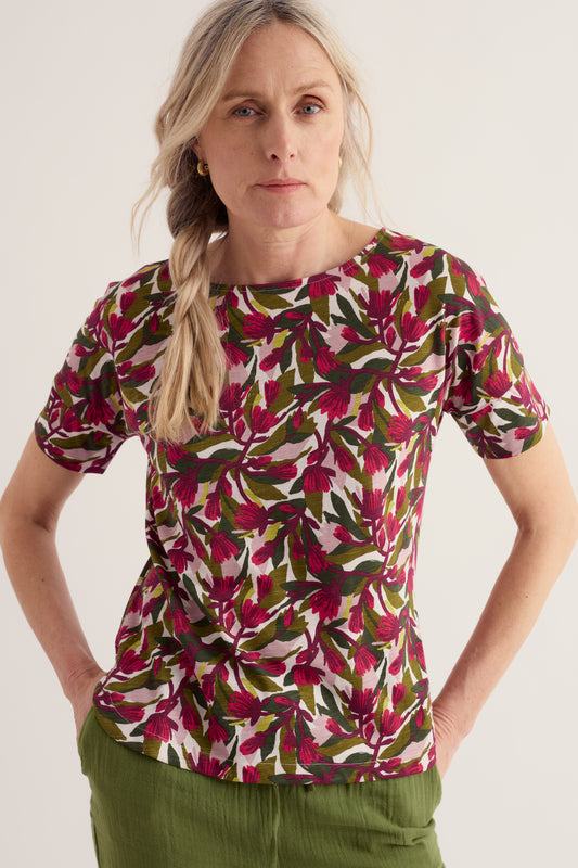 T-shirt imprimé Bryher View en coton biologique GOTS