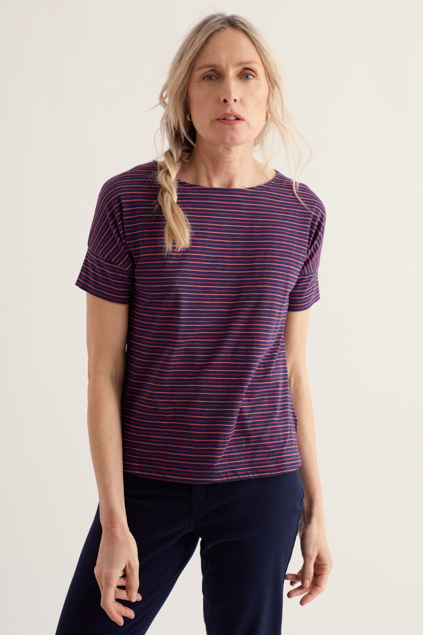 T-shirt rayé Bryher View en coton biologique GOTS
