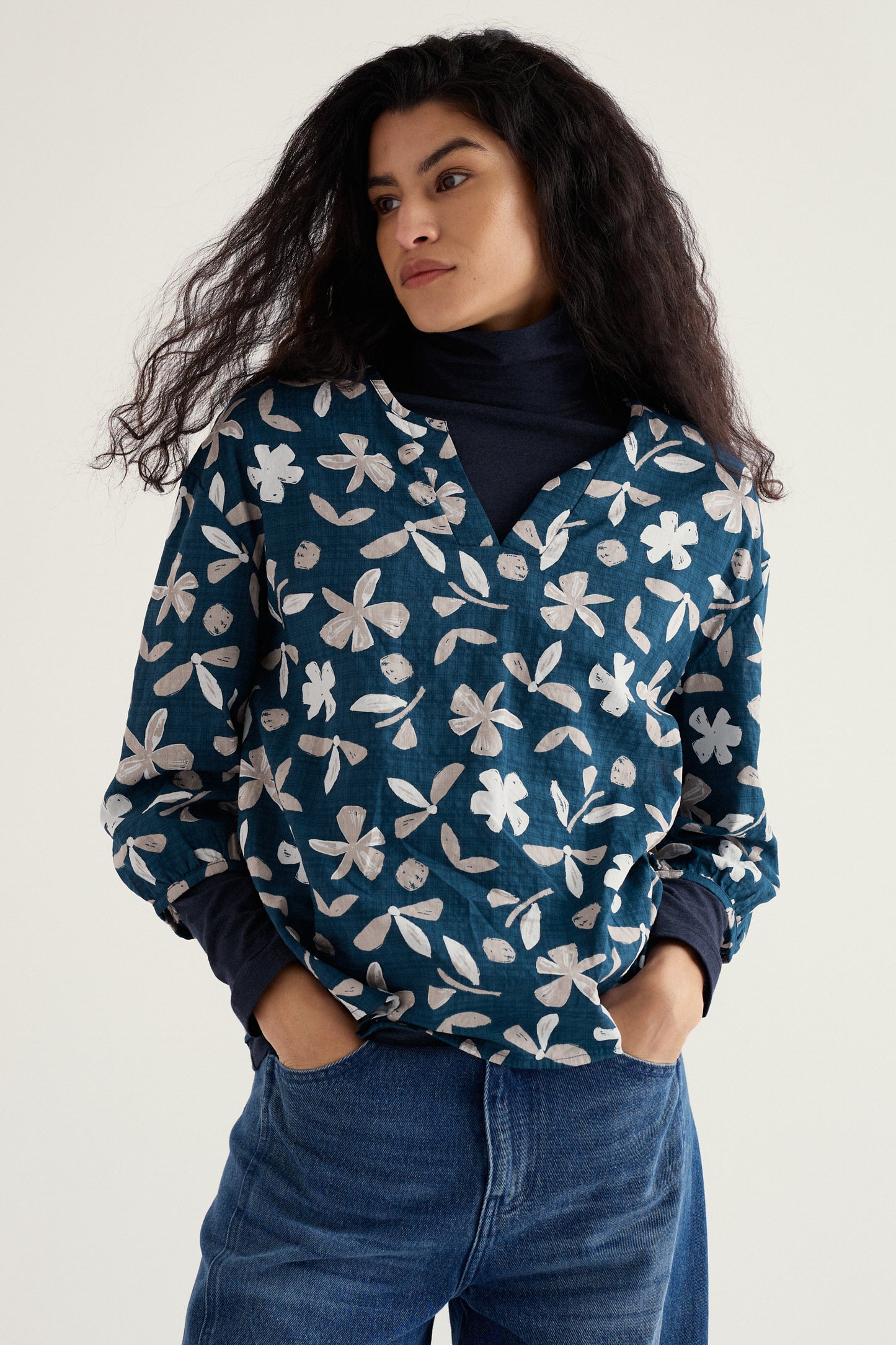 Haut Streamlet coupe évasée en coton biologique