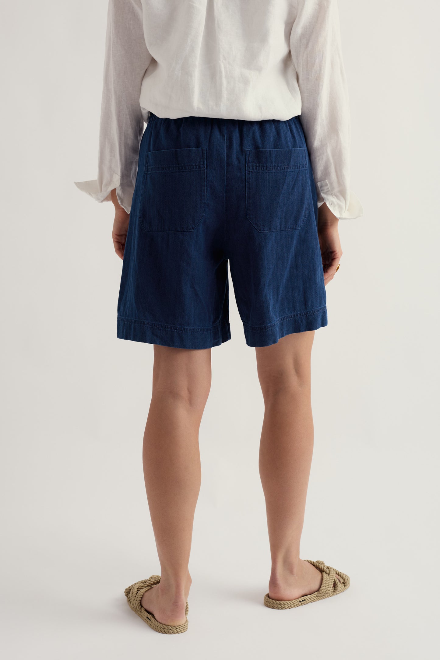 Shorts in Denim a Gamba Larga Eskelli