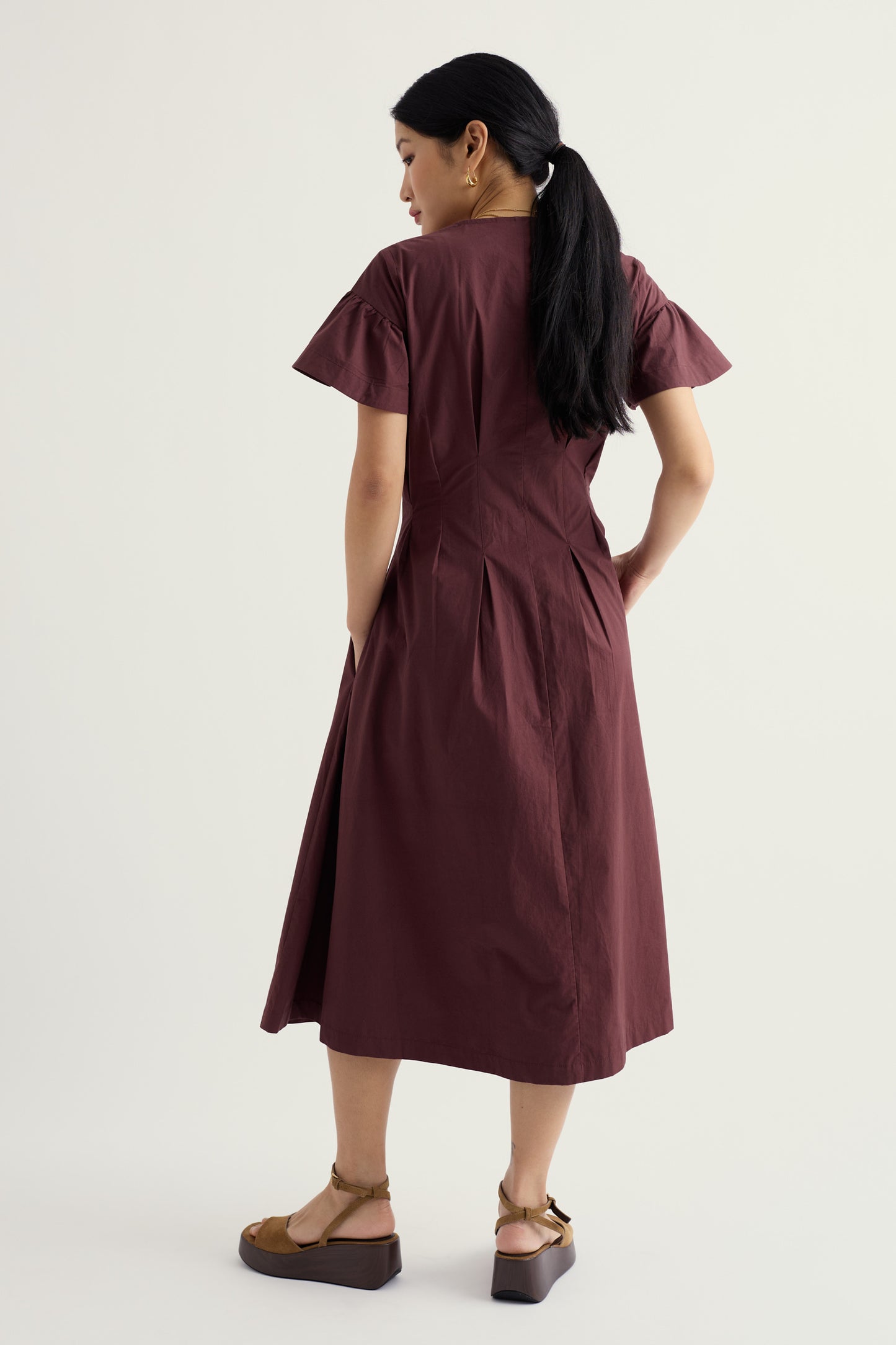 Gúna Midi Poplin Kerthen Woods
