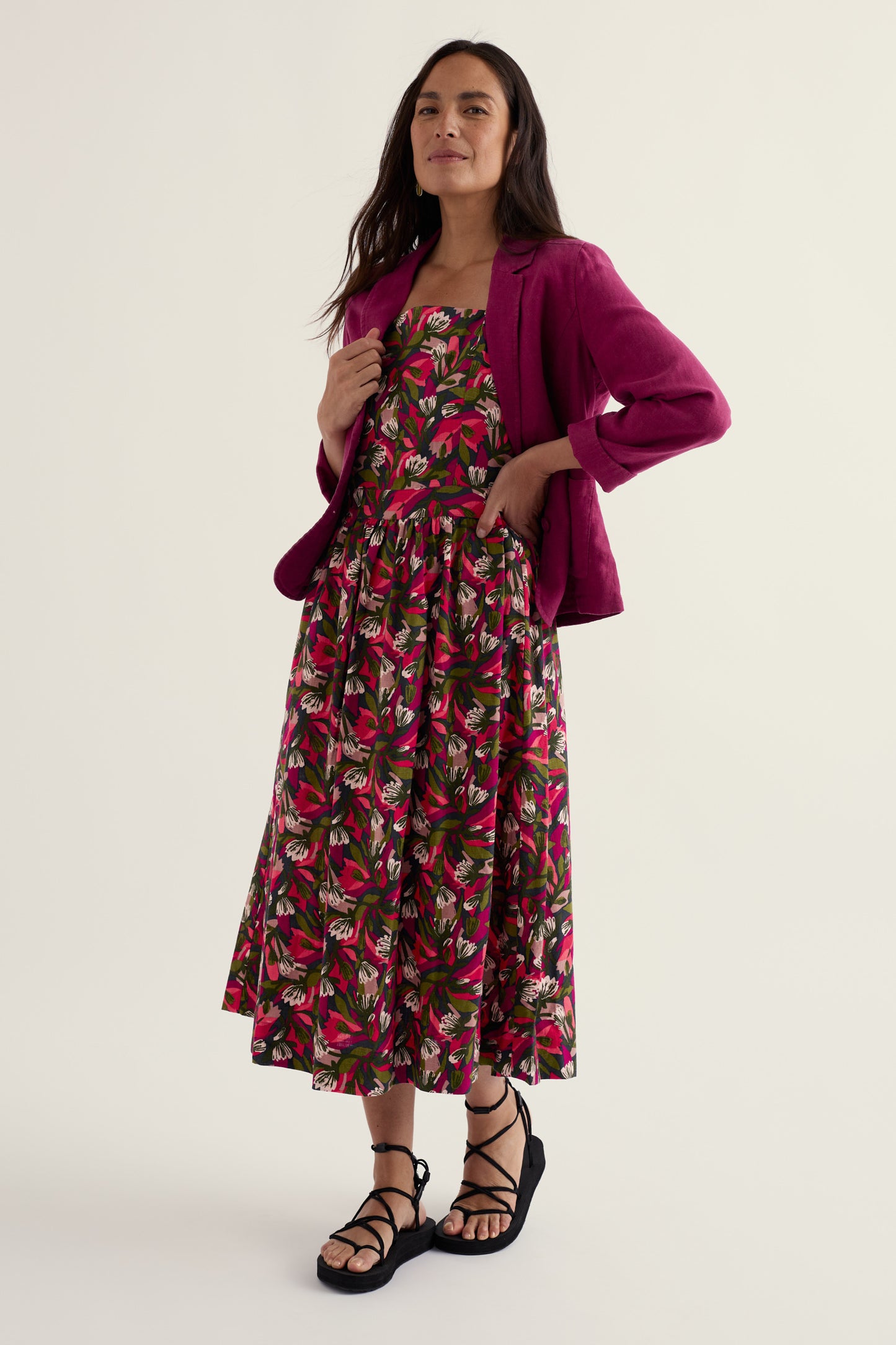 Vestito Midi Fox Cove in Cotone Organico Certificato GOTS