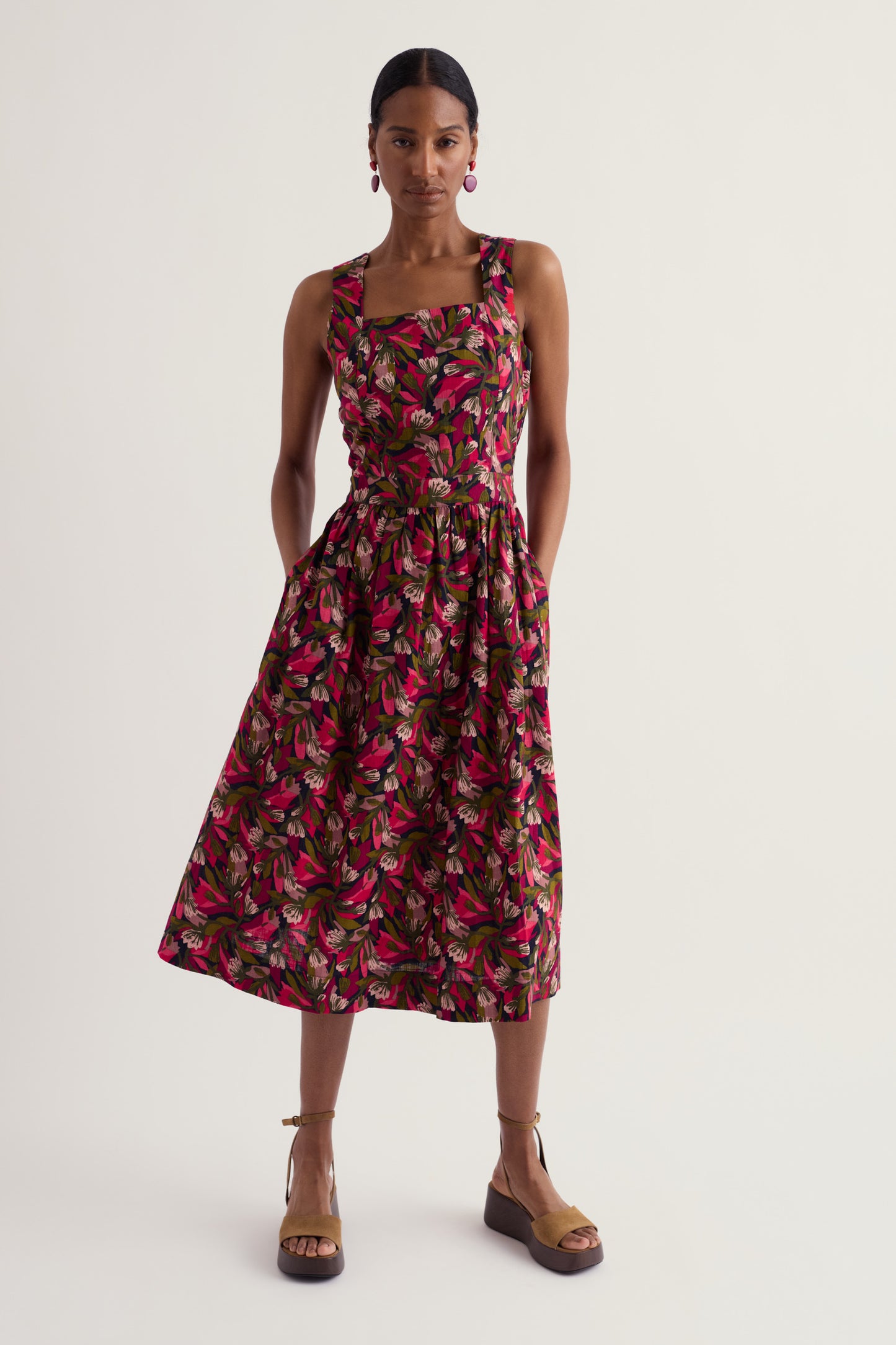 Vestito Midi Fox Cove in Cotone Organico Certificato GOTS