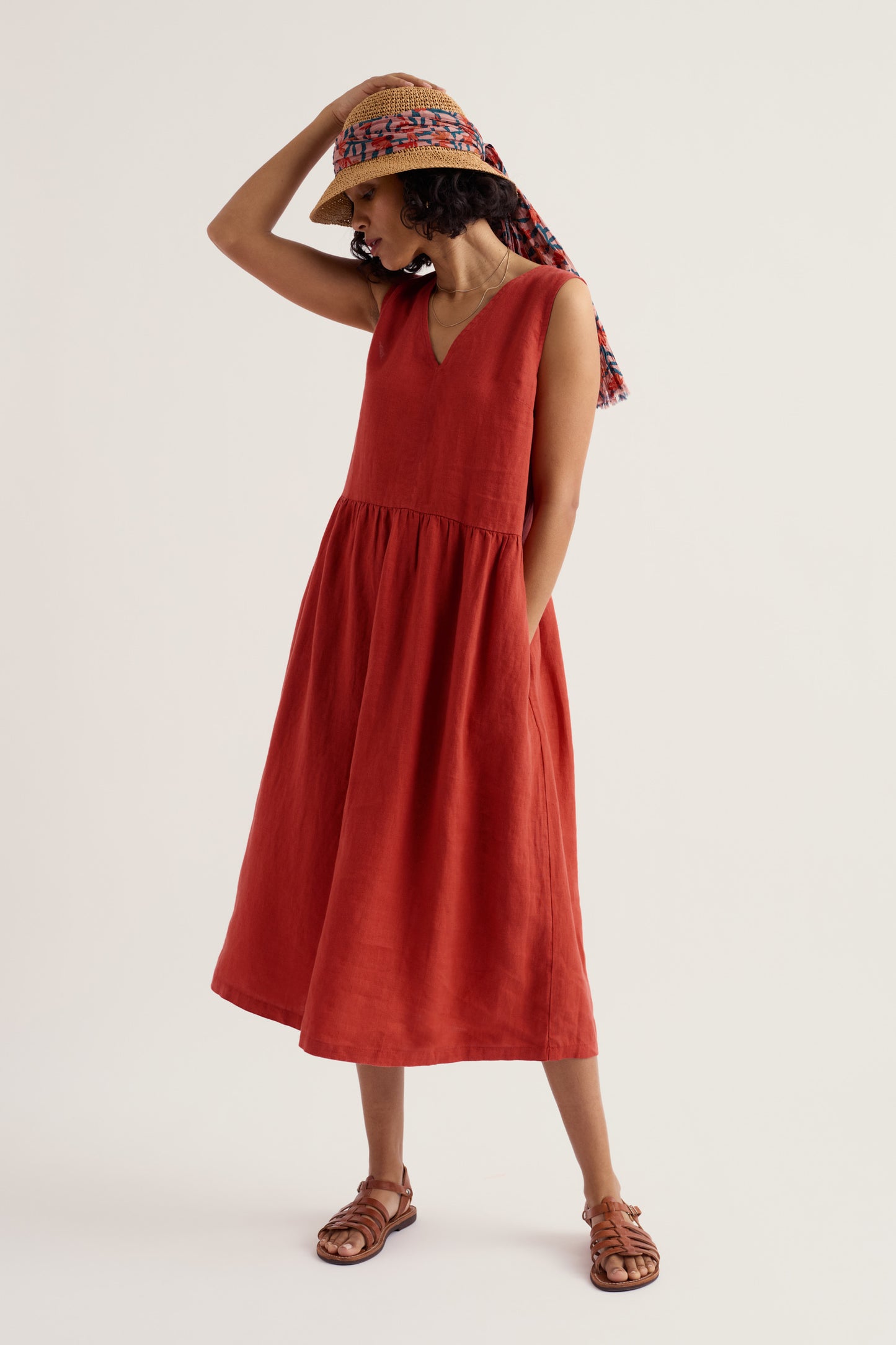 Robe en lin sans manches Lowland Heather