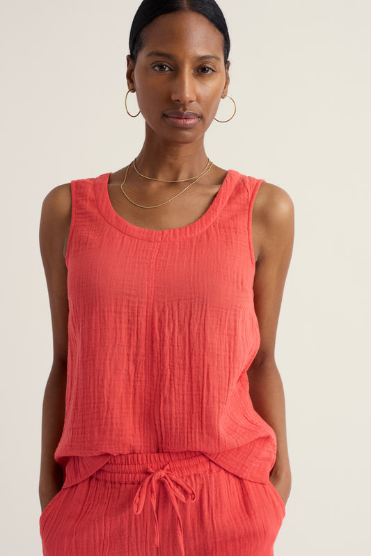 Gilet en double gaze de coton biologique Maddie