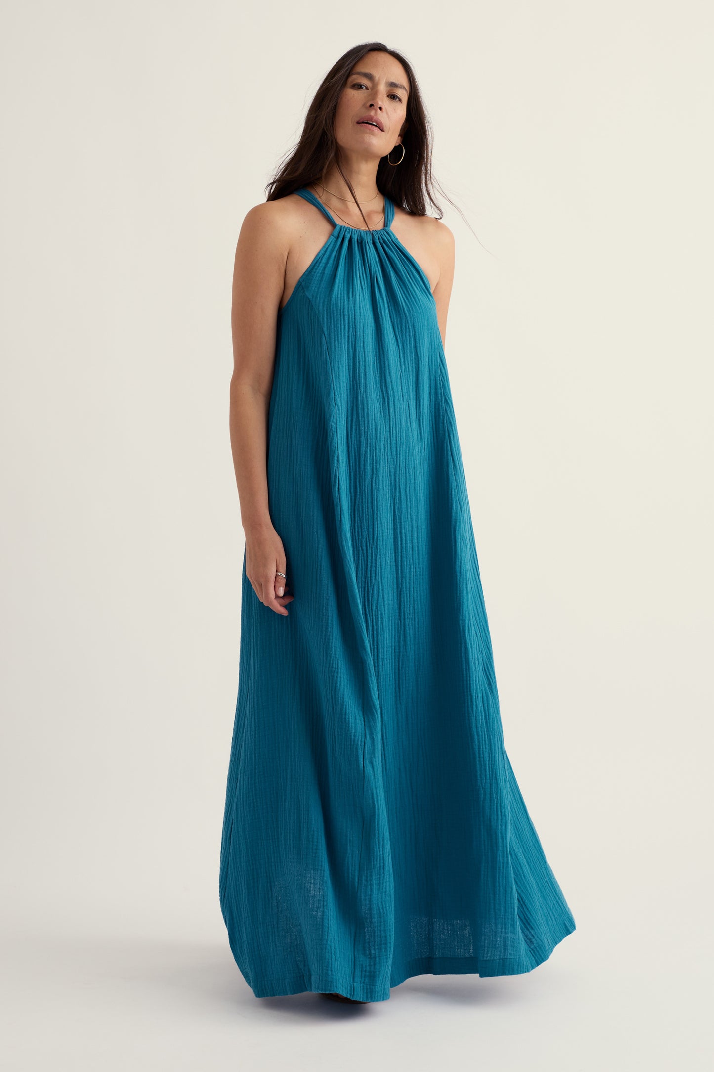 Robe Belowda en double gaze de coton biologique certifié GOTS