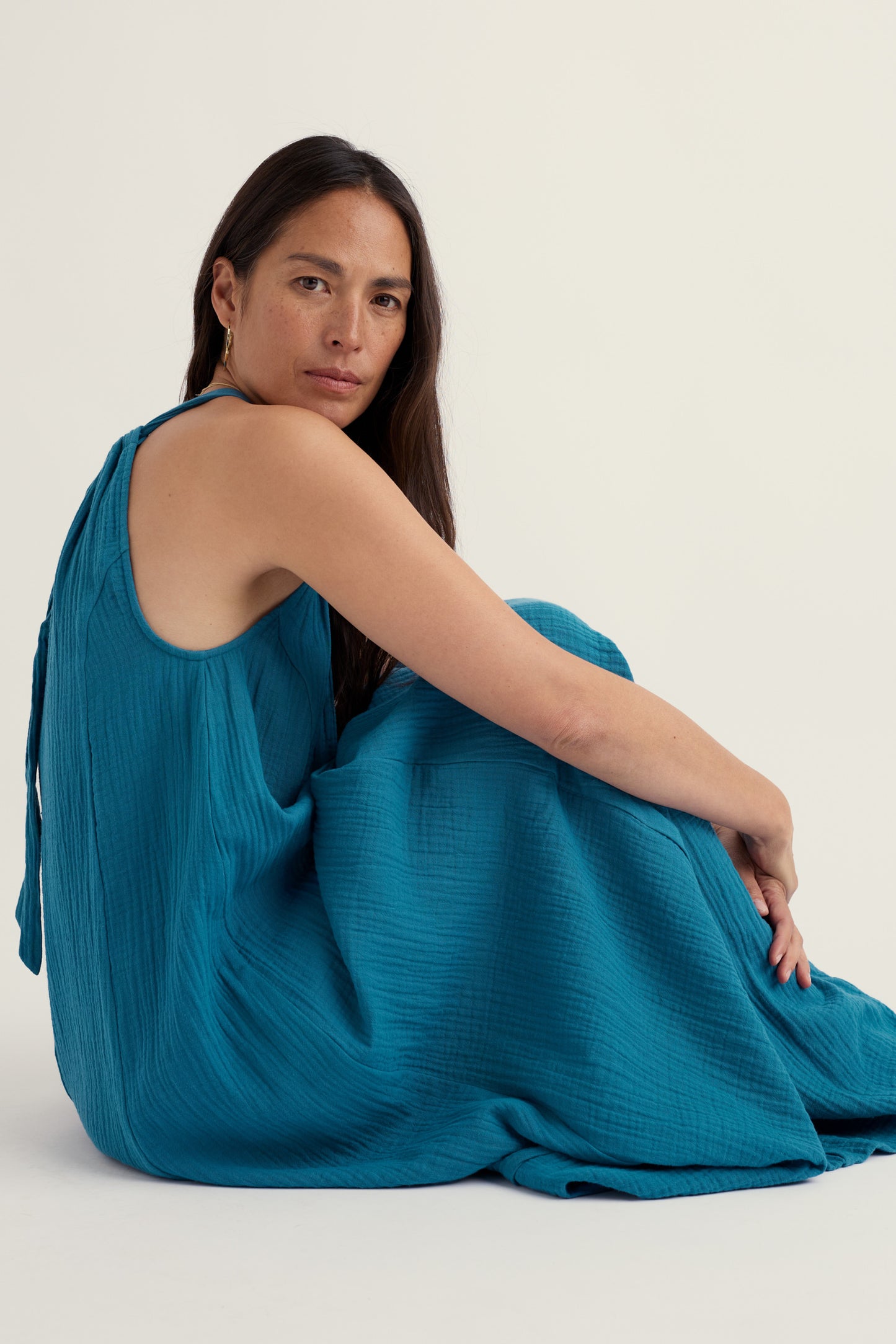 Robe Belowda en double gaze de coton biologique certifié GOTS