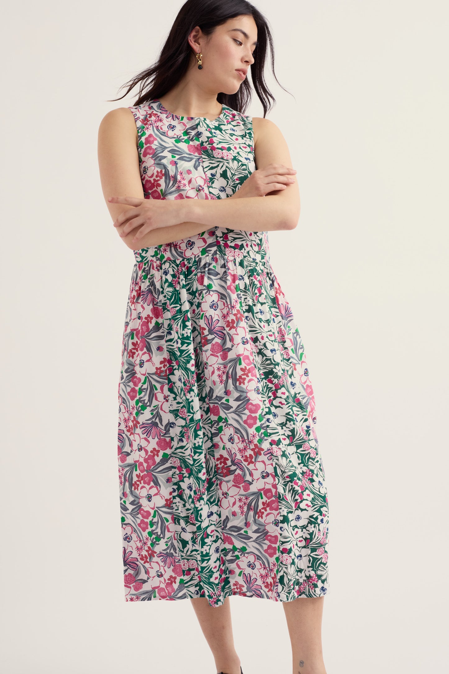 Robe Blouse sans Manches Circulaire