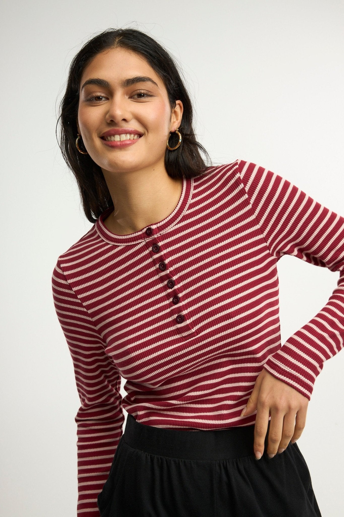 Top Traveller Waffle Henley